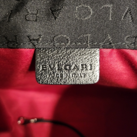 Authentic Bvlgari Canvas Monogram Tote with Leather Trim Black - Picture 7 of 14